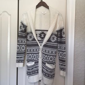 Sun and Shadow long sweater jacket